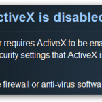 ActiveX is disabled